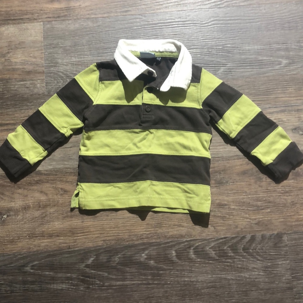 4/$20Red Herring Striped Polo Long Sleeve 12-18mth